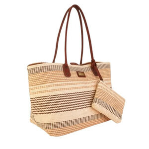 Jayla straw bag with wallet